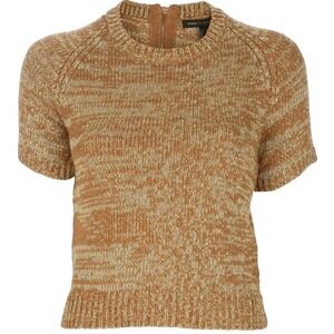 Marc by Marc Jacobs‎ Wool Sweater Metallic Short Sleeve Tawny Brown XS